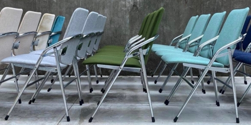 Folding chair recycled by D&DEPARTMENT