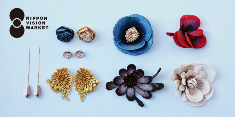 群馬 高澤恵美の刺繍花のアクセサリー | D&DEPARTMENT