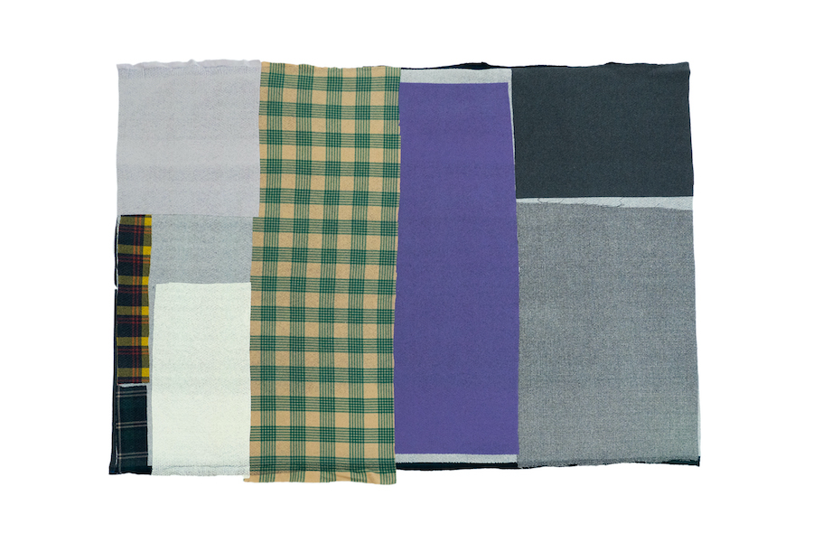 ラグ・カーペット D&department RUG LIFESTOCK 尾州産のウール生地を再利用した 一点もののラグマットRUG