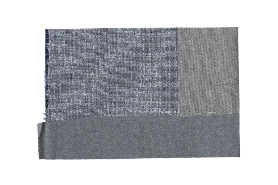 尾州産のウール生地を再利用した 一点もののラグマットRUG LIFESTOCK