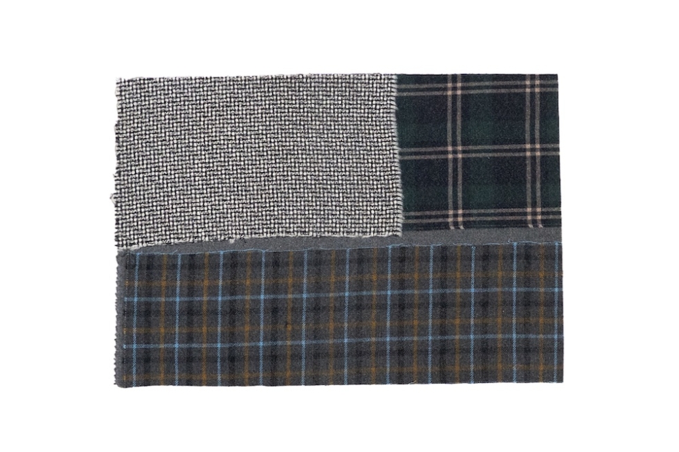尾州産のウール生地を再利用した 一点もののラグマットRUG LIFESTOCK