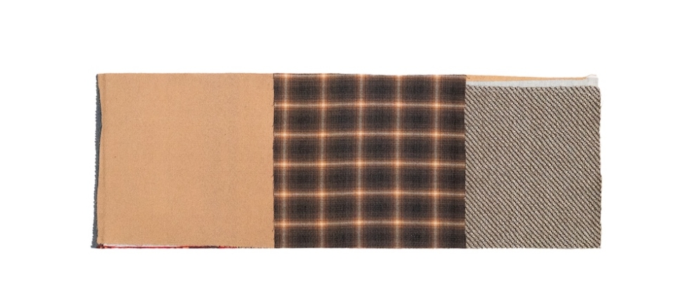 尾州産のウール生地を再利用した 一点もののラグマットRUG LIFESTOCK