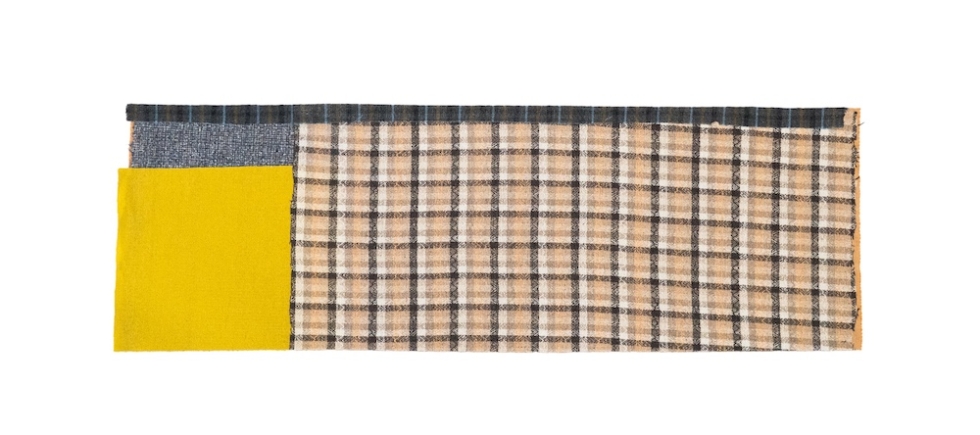 尾州産のウール生地を再利用した 一点もののラグマットRUG LIFESTOCK
